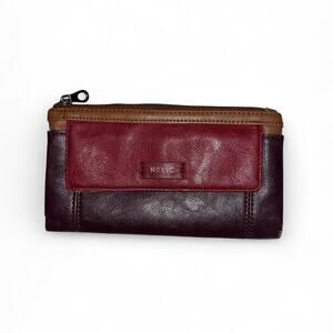 Relic brown and burgundy leather